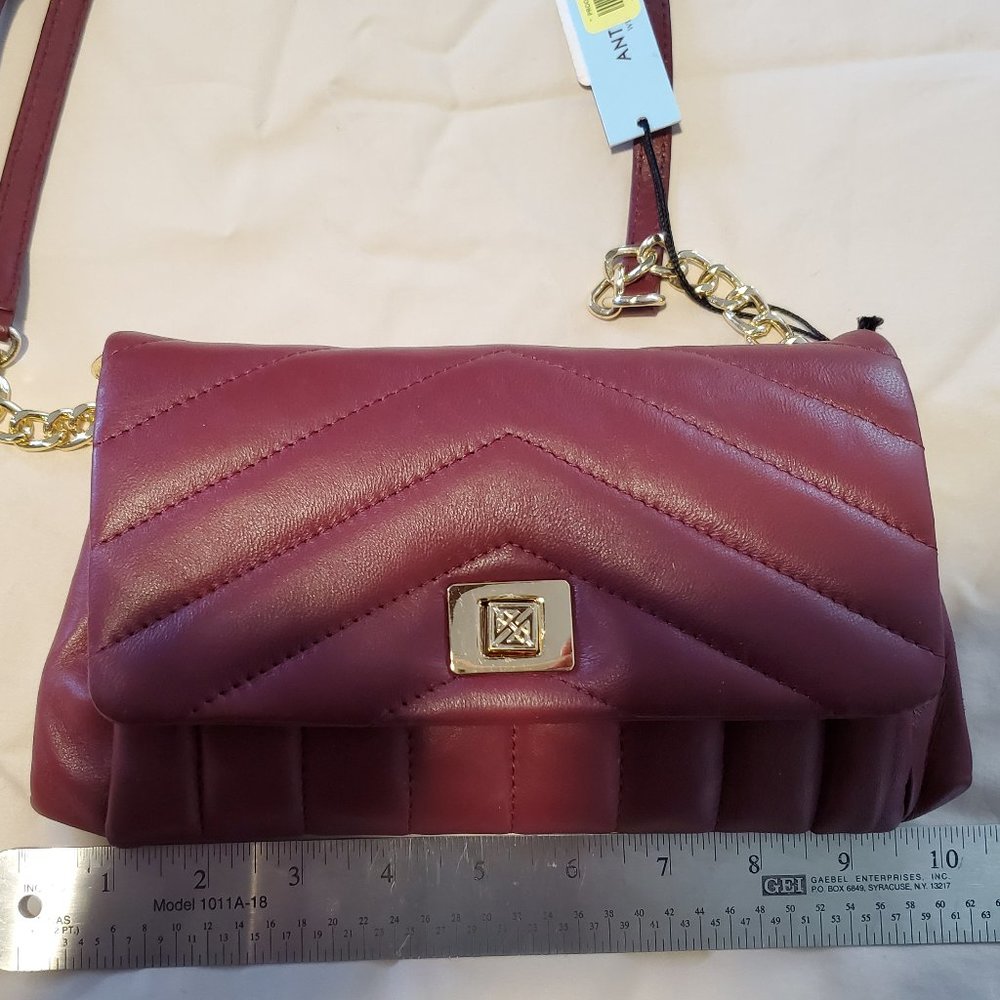 Antonio Melani V-Quilt Flap Top Cross Body small
